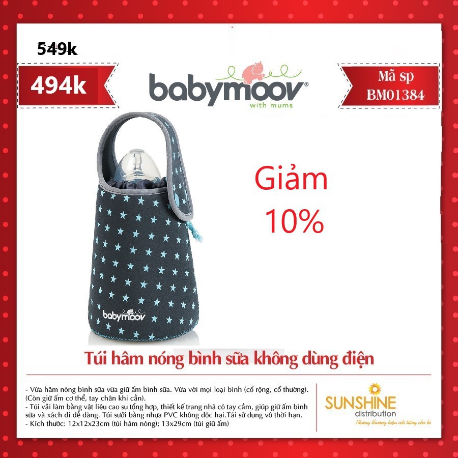 TÚI HÂM NÓNG BÌNH SỮA KHÔNG DÙNG ĐIỆN BABYMOOV BM01384