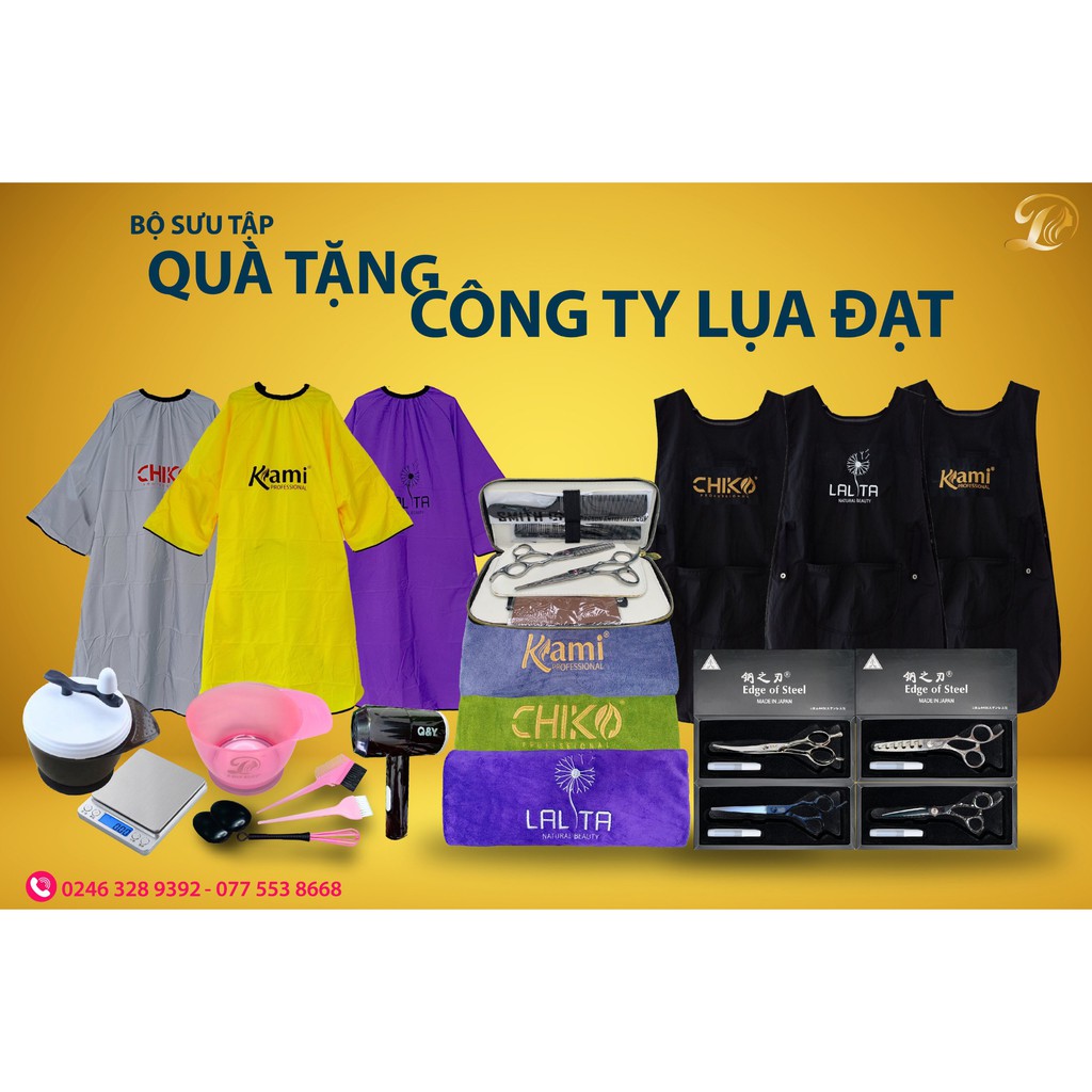 Áo thợ cắt tóc chống nước cao cấp thêu logo chính hãng chuyên dụng cho salon