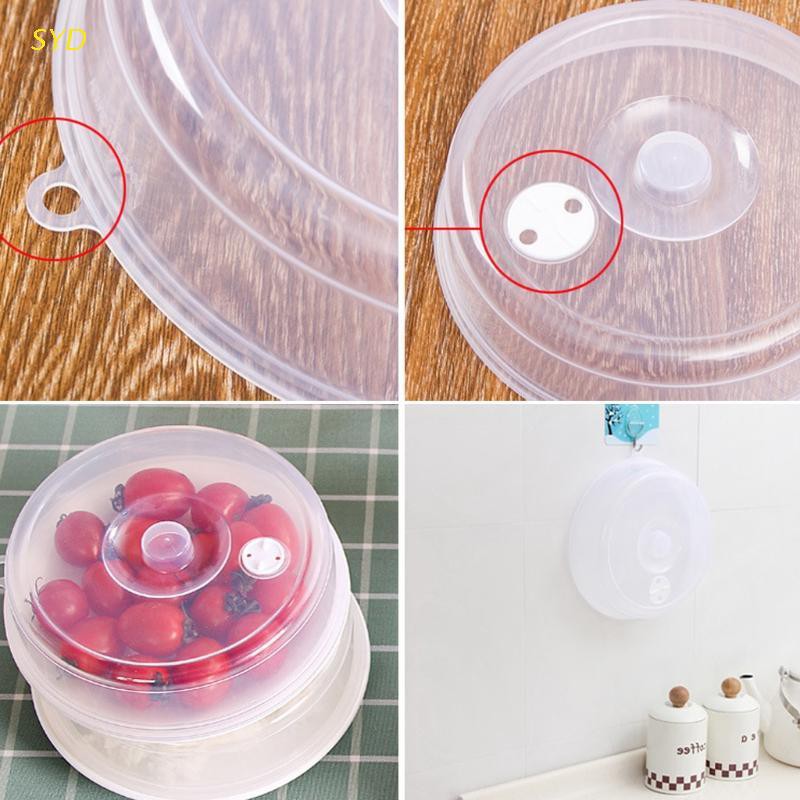 SYD Plastic Microwave Plate Cover Clear Steam Vent Splatter Lid Food Dish Kitchen Tools photo storage box 5x7