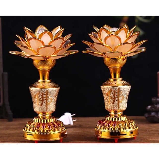 Cặp đèn Led Trang trí bàn thờ Phật +VIdeo thật