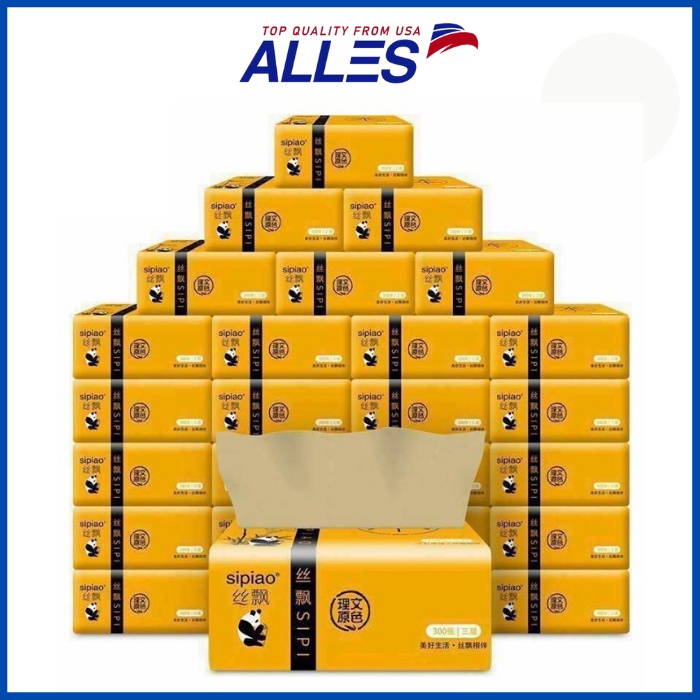 Khăn giấy gấu trúc SIPIAO hàng chuẩn thùng 30 gói