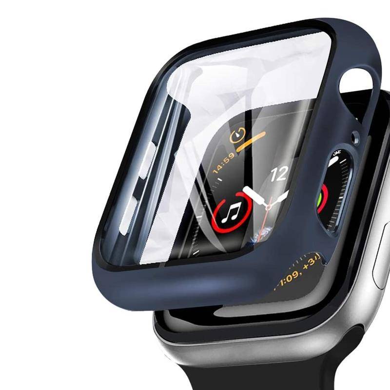 Kính Cường Lực + Ốp Bảo Vệ Mặt Đồng Hồ Thông Minh Apple Watch Series 8 7 41mm 45mm iWatch 6 5 4 SE 3 2 1 38 40 42 44 MM