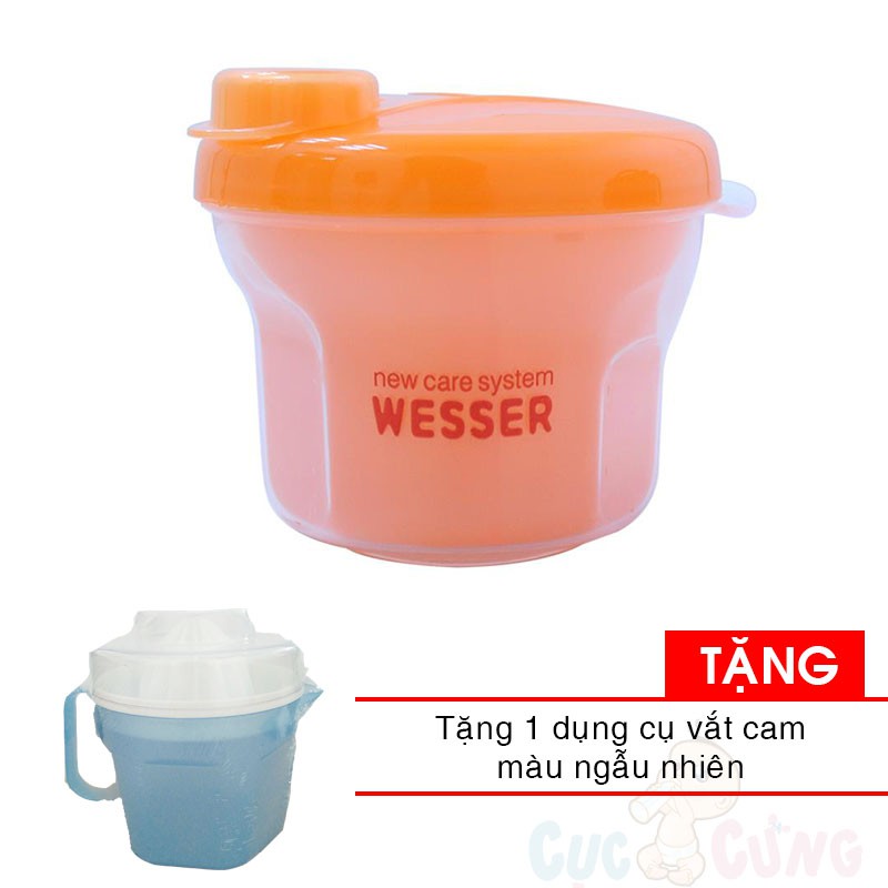 Hộp chia sữa 2 chức năng Wesser phiên bản mới TẶNG 1 ca vắt cam màu ngẫu nhiên