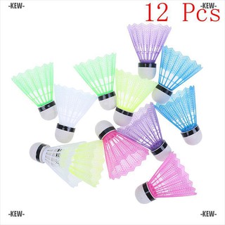 Bộ 12 quả cầu lông chất liệu nhựa nhiều màu sắc