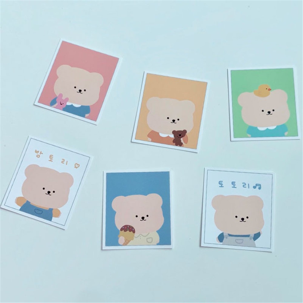 Cute Bear Waterproof Stickers Notebook Tablet Suitcase Phone Case  Student Hand Account Material