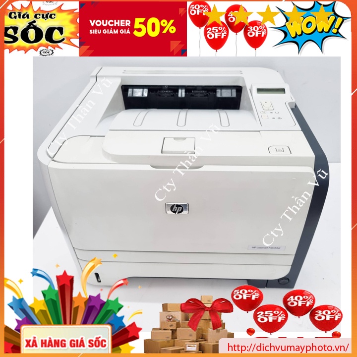 Máy in HP Laserjet 2055dn đã qua sử dụng có in mạng in 2 mặt tự động chất lượng tốt MVP Thăng Long