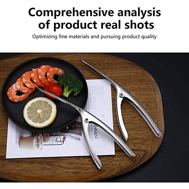 Dụng cụ bóc vỏ tôm bằng thép không gỉ tiện lợi
