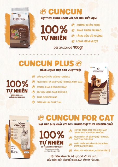 Hạt mèo CunCun CAT - Thức ăn cho mèo CunCun (Hạt khô Cun Cun cho mèo)