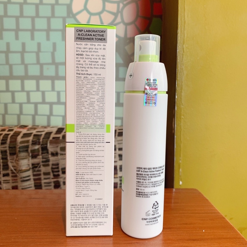 Có tem LG ViNa - Toner ngừa mụn dạng xịt CNP dịu nhẹ giảm đổ dầu 150ml