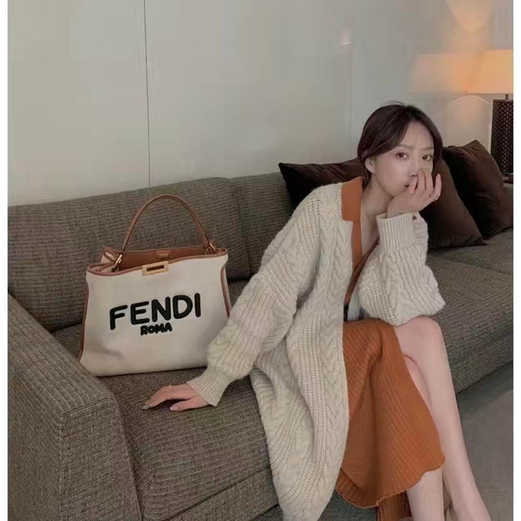 Áo cardigan len dáng dài chất dày mịn Quảng Châu