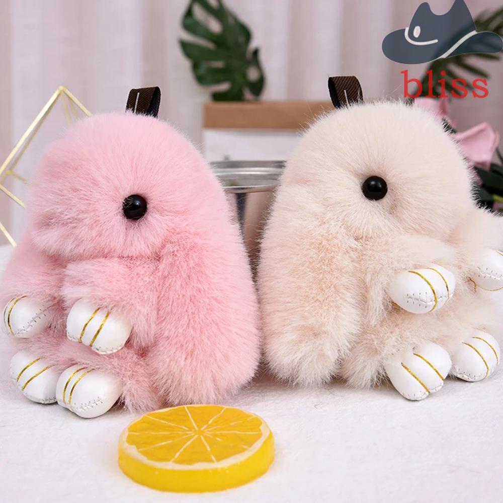 Thỏ Nhồi Bông 14cm Dễ Thương Dùng Làm Mặt Dây Chuyền / Túi Xách Handmade