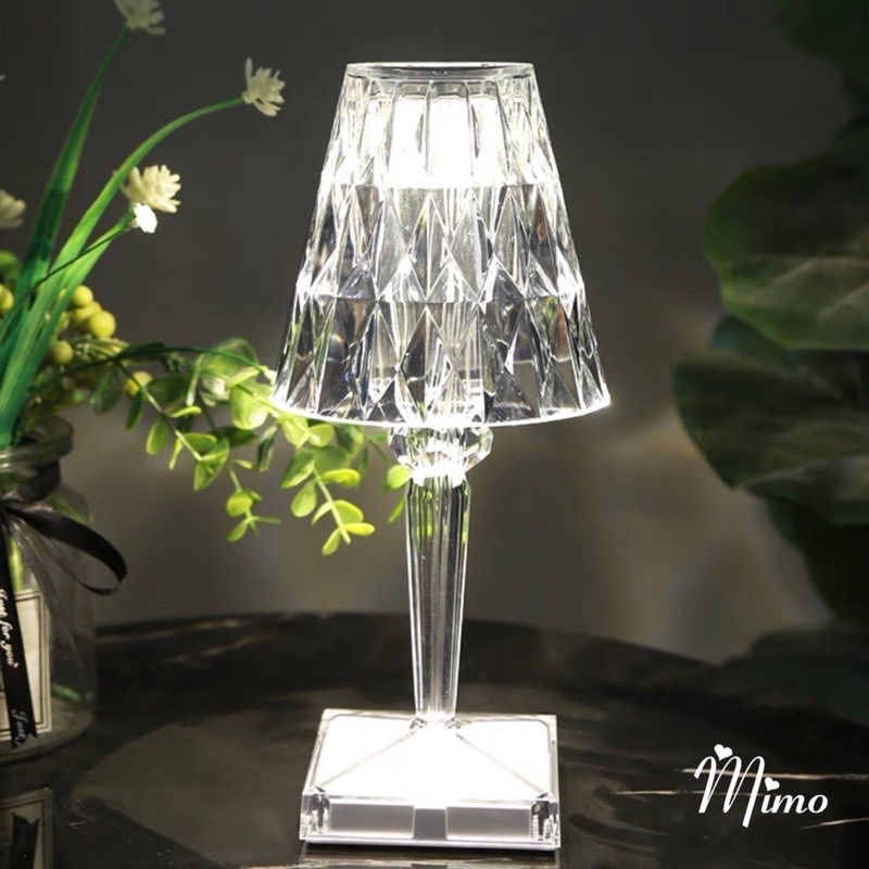 Đèn Pha Lê 3 chế độ sáng và 16 chế độ sáng -có cáp sạc usb