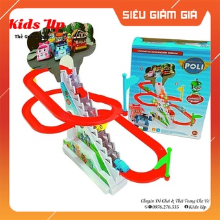 Đồ chơi cầu trượt oto  leo thang có đèn nhạc cho bé,