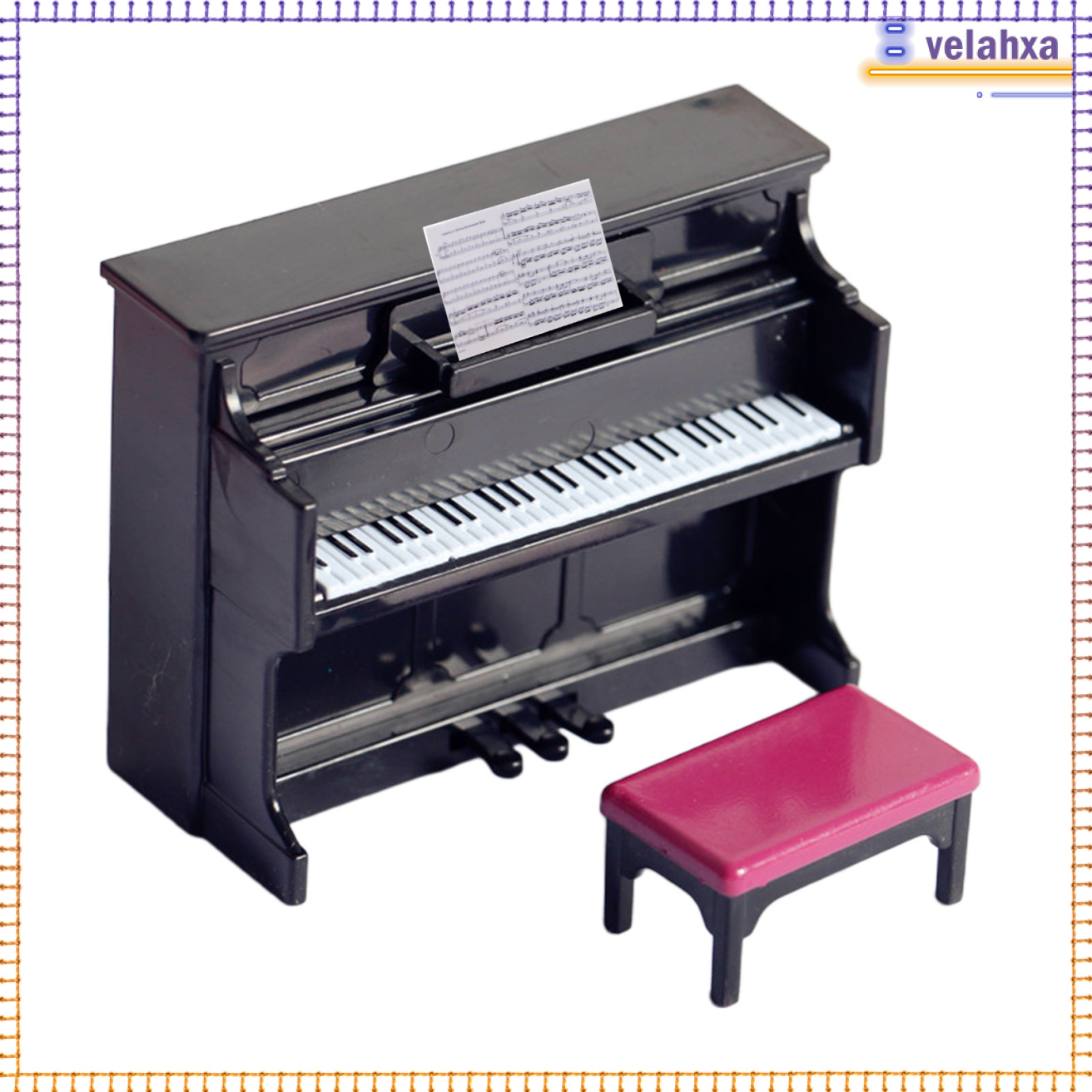 Đàn Piano Thu Nhỏ Với Ghế Nhân Tạo Độc Đáo Sống Động Trang Trí Nhà Búp Bê 12 Bjd 1/6