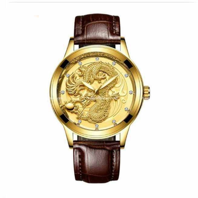 Đồng hồ rồng dây da FNGEEN nam lịch lãm