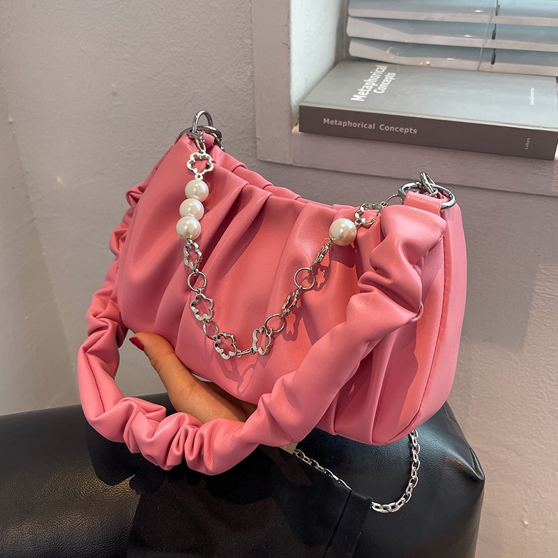 Túi Đeo Chéo Hình Đám Mây Phối Dây Xích Dễ Phối Đồ Thời Trang Hàn Quốc Cho Nữ