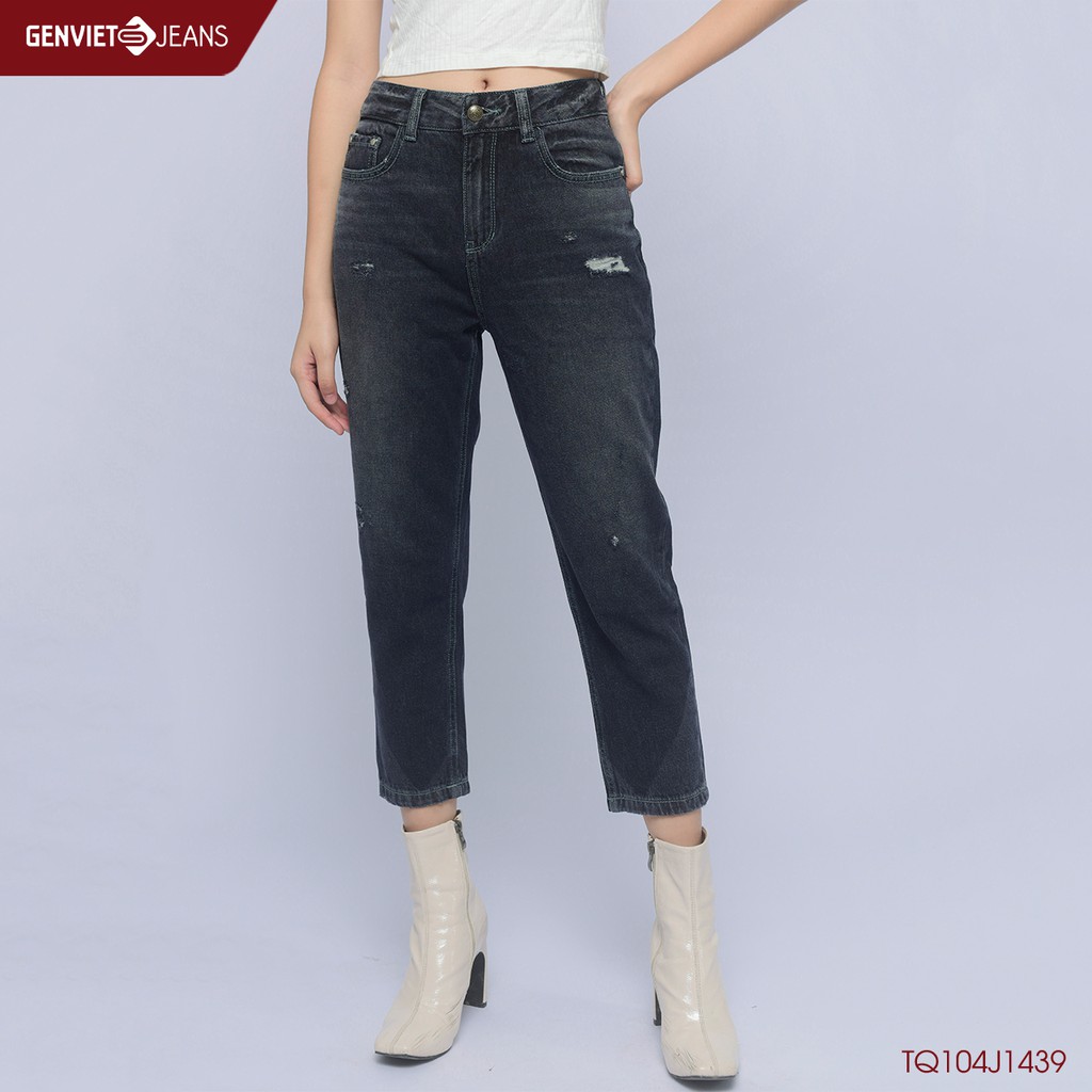 [Mã FASHIONMALLT4 giảm 15% đơn 150k] Quần dài jeans Nữ TQ104J1439 GENVIET JEANS
