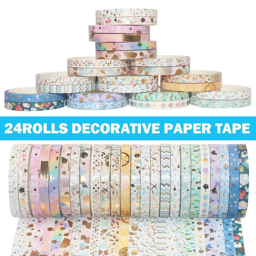 Băng Keo Mạ Đồng Trang Trí Sổ Tay LAYOR1 24 Cuộn