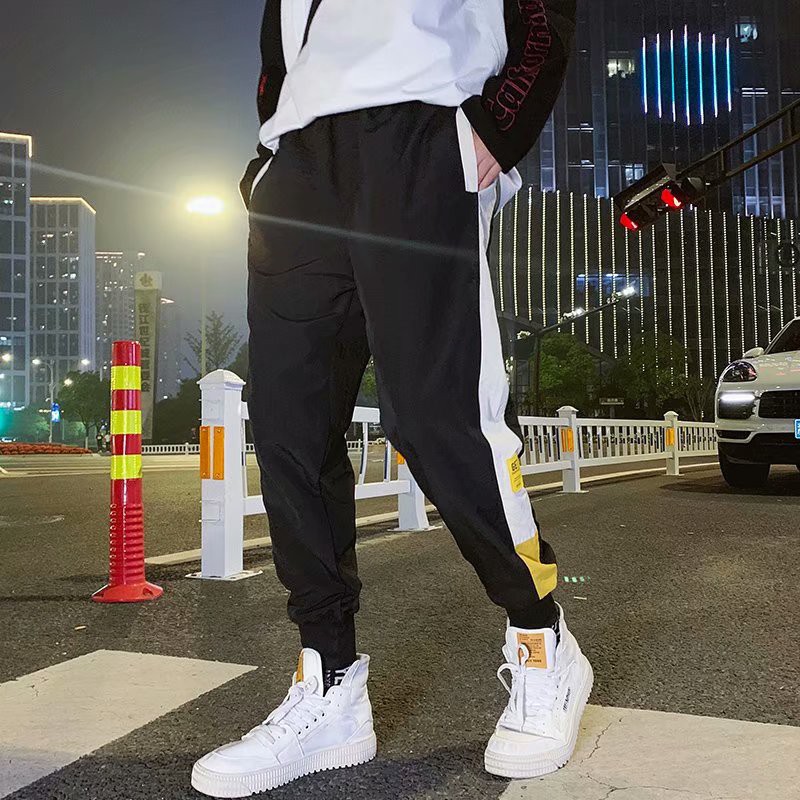 Men's fashion wide leg sports pants