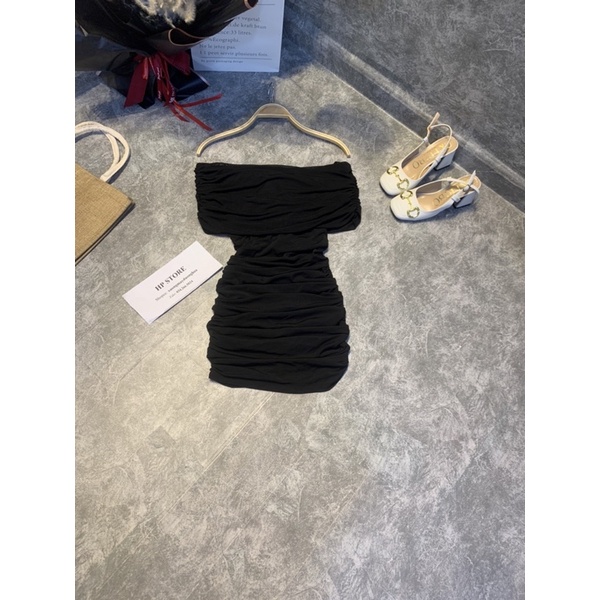 Váy trễ vai ôm body 2 màu siêu xinh