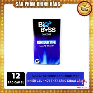 [TĂNG 50% GEL GỐC NƯỚC] Bao Cao Su Bigboss Contour Type Cái Chất Lượng, Giá Tốt Hộp 12c