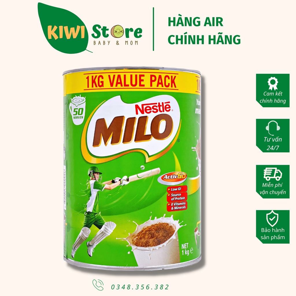 Sữa Milo hàng Úc, Sữa phát triển chiều cao vượt trội cho bé hộp thiếc trơn 1kg