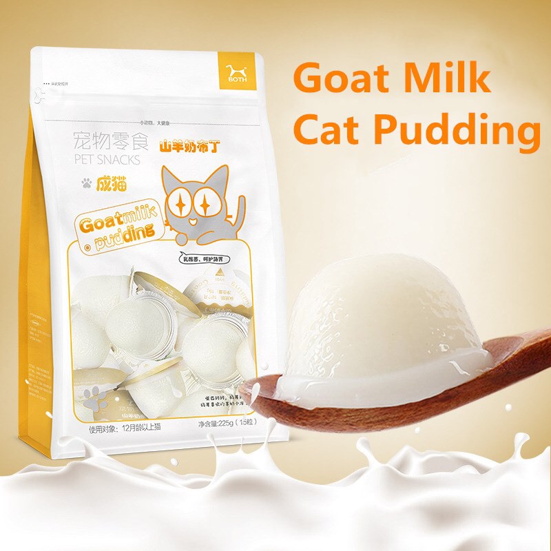Pudding Thạch Sữa Dê Bổ Sung Canxi, dinh dưỡng Cho Mèo ( Viên và Túi 15 viên)