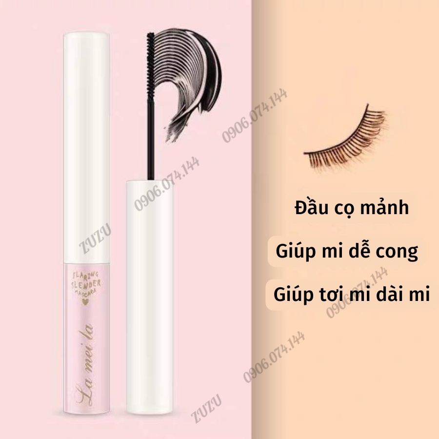 Mascara, chuốt mi làm dày và dài mi tự nhiên chống nước chống mồ hôi lâu trôi thích hợp cho người mới bắt đầu LALA