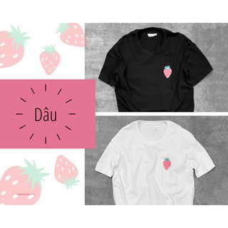 Áo Thun Gia Đình cotton 100% (Ảnh Thật) - Mẫu Trái cây ( Dâu )