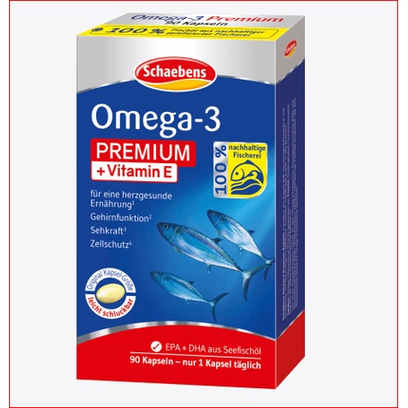 Schaebens Omega3 Premium hộp 90 viên của Đức