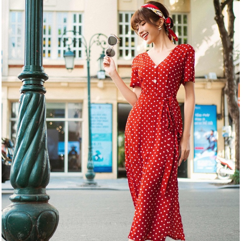 Váy Maxi Jenn - Đỏ cam 5MAXIJENN Lep'