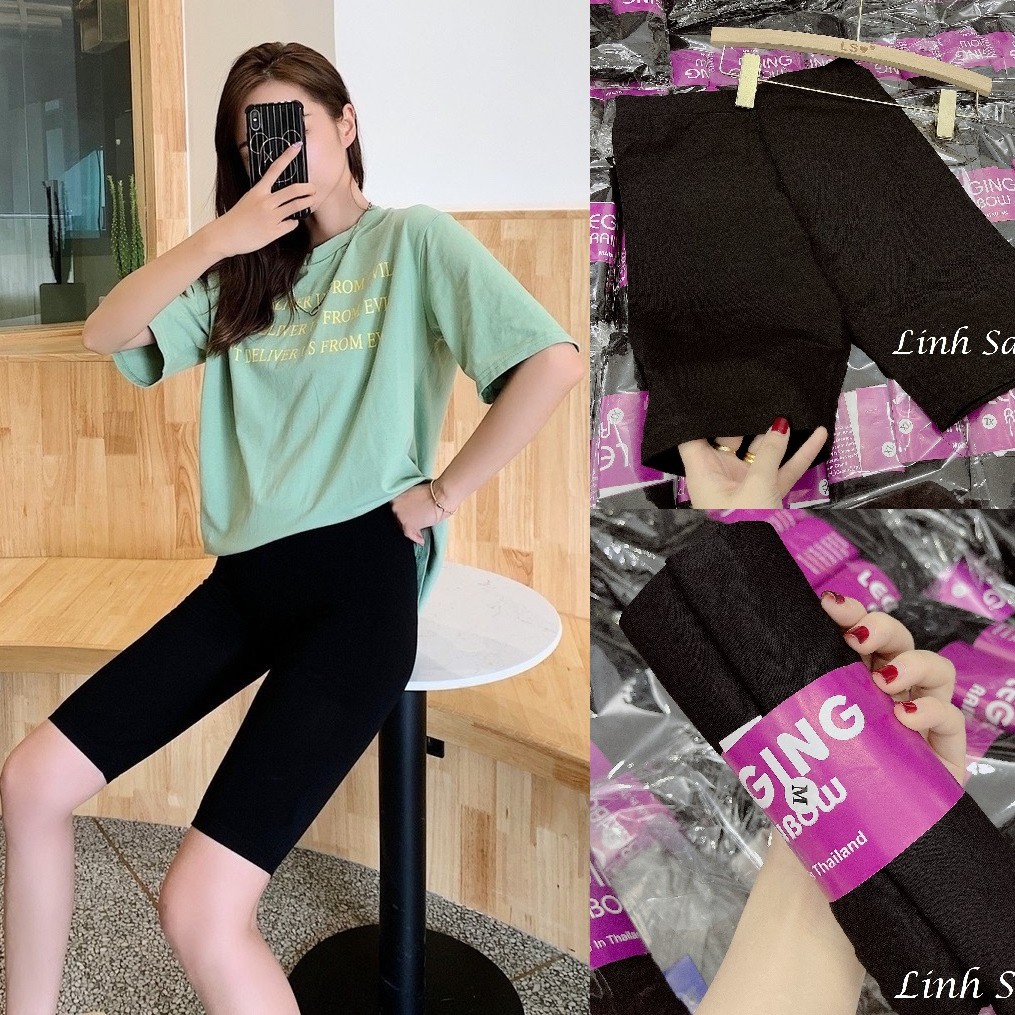 Quần Legging Rainbow Lửng Nữ Đùi co giãn tốt 4 chiều dáng ôm nâng mông đàn hồi thể thao Full Size