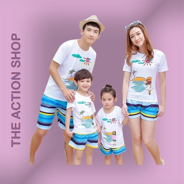 Bộ đồ đi biển gia đình Summer Cao cấp mã GD 05 Bin Action