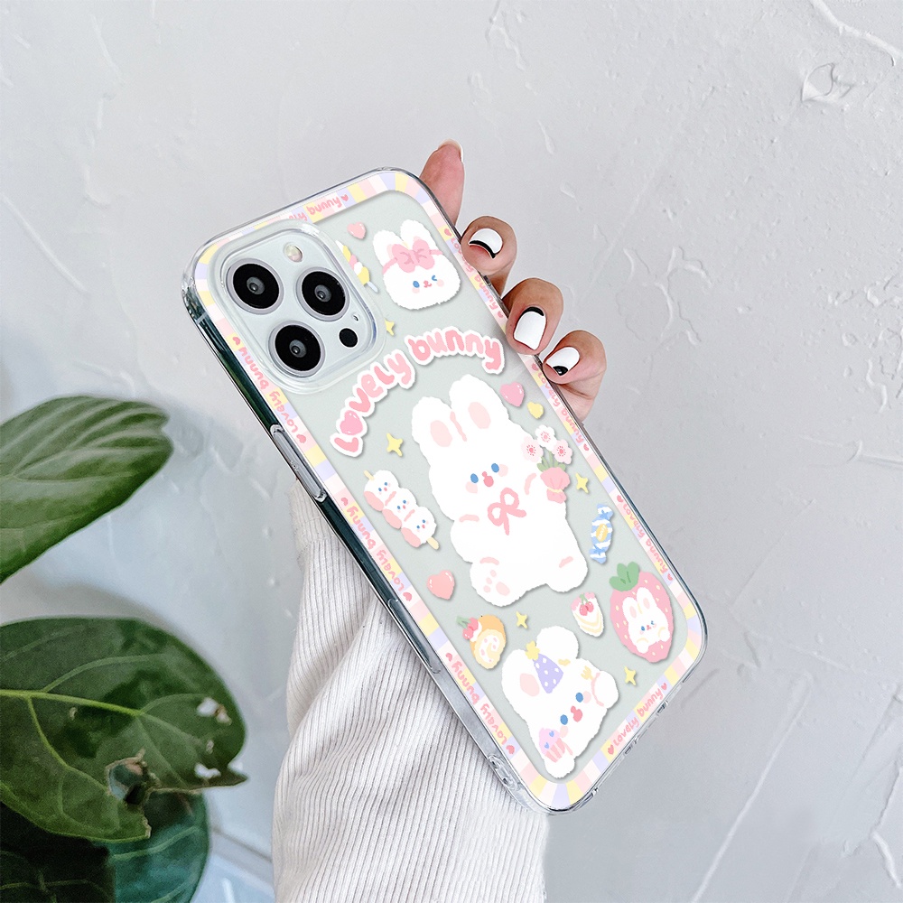 Ốp Điện Thoại Tpu Mềm Chống Sốc In Hình Gấu Thỏ Cho iPhone 11 12 13 pro max XS X XR XSMax 7 8 6 6s plus 5 4 SE 2020