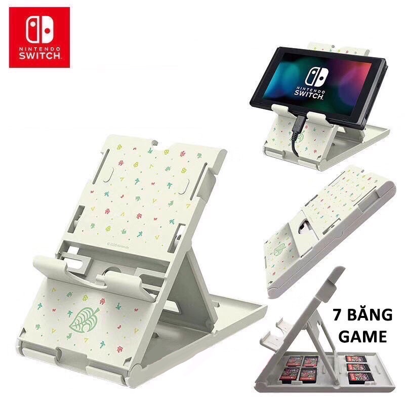 Đế dựng Animal Crossing kiêm hộp đựng băng game cho Nintendo Switch, điện thoại, máy tính bảng
