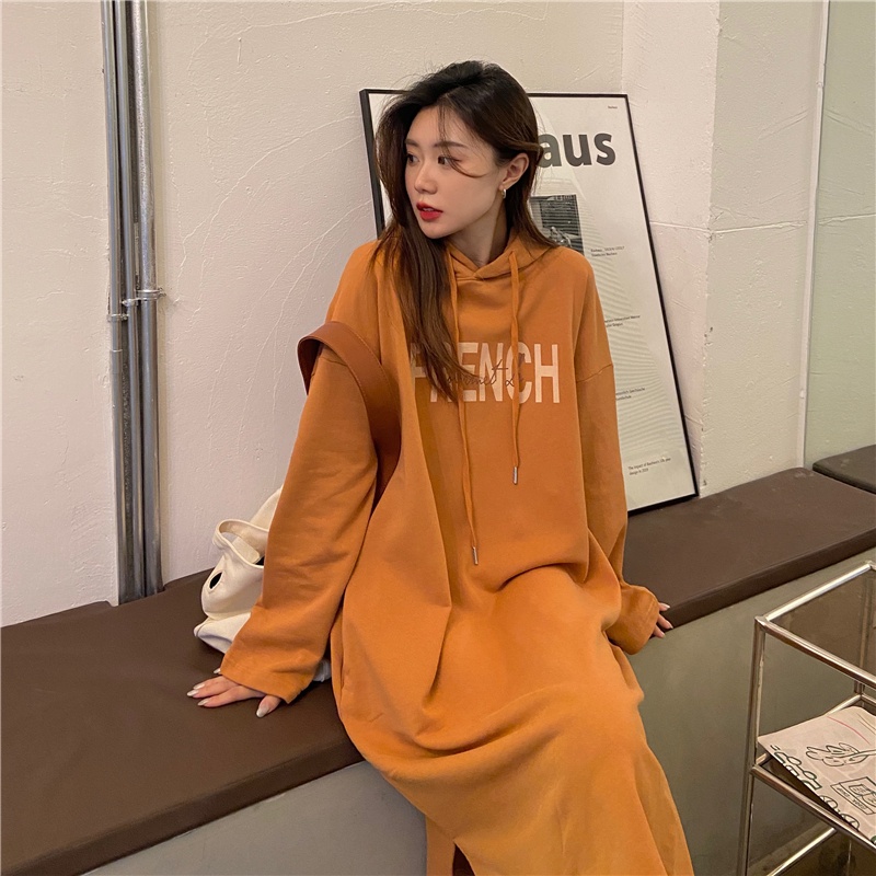 Áo hoodie SUXI tay dài dáng rộng thời trang thu đông mới cho nữ