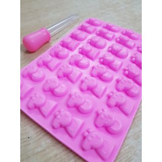 Khuôn silicon kẹo chip heo pepa