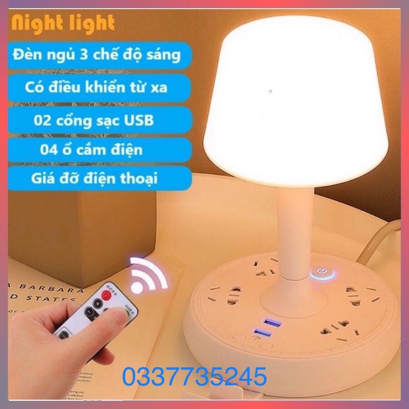 Đèn Ngủ Để Bàn hình chiếc ô có điều khiển từ xa