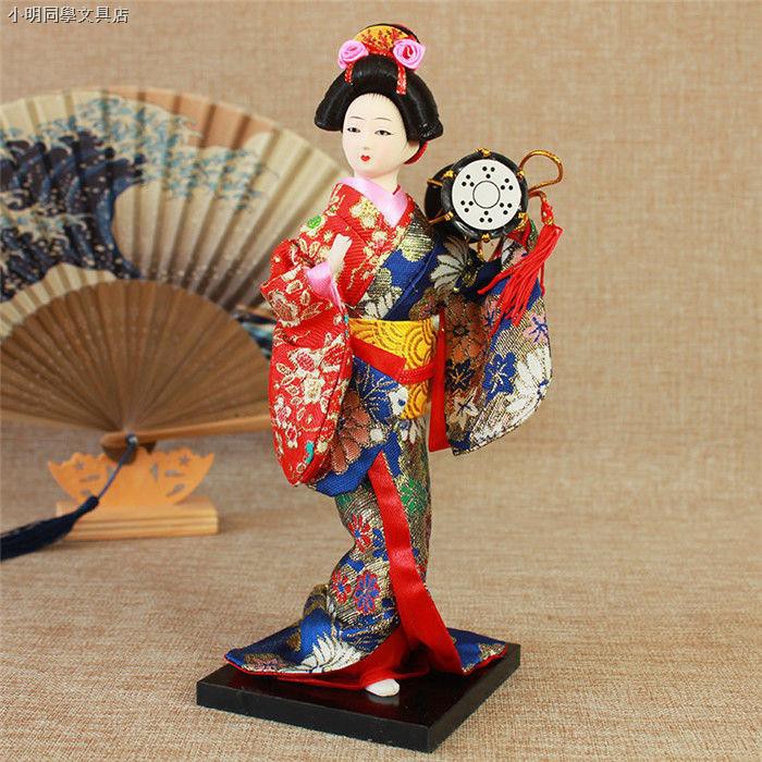 X Búp Bê Geisha Mặc Kimono Nhật Bản 26cm X