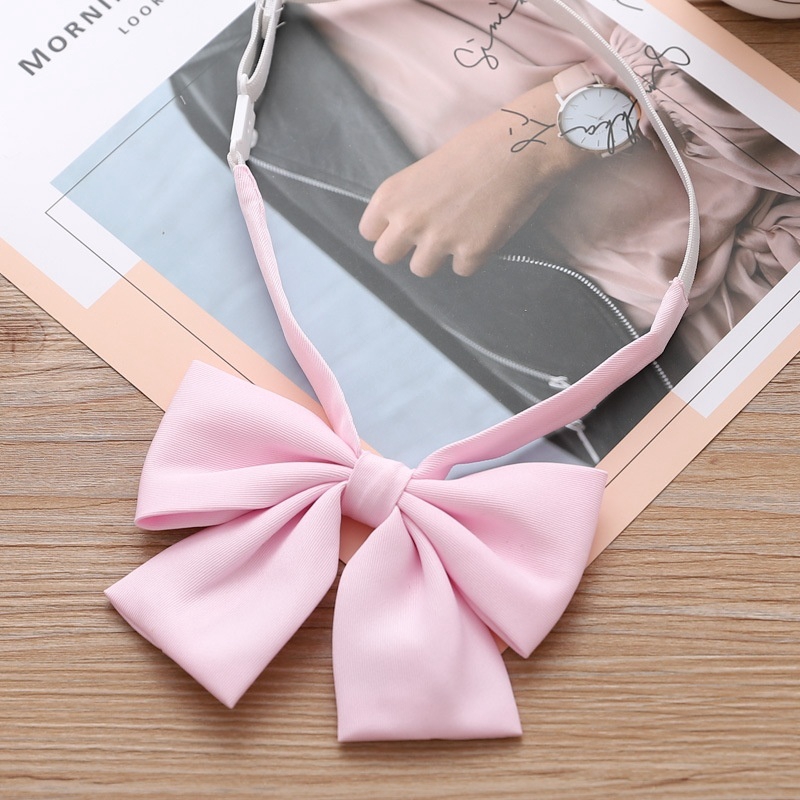 Nơ đồng phục nữ sinh Nhật Bản thời trang công sở màu đen xinh xắn cho nữ