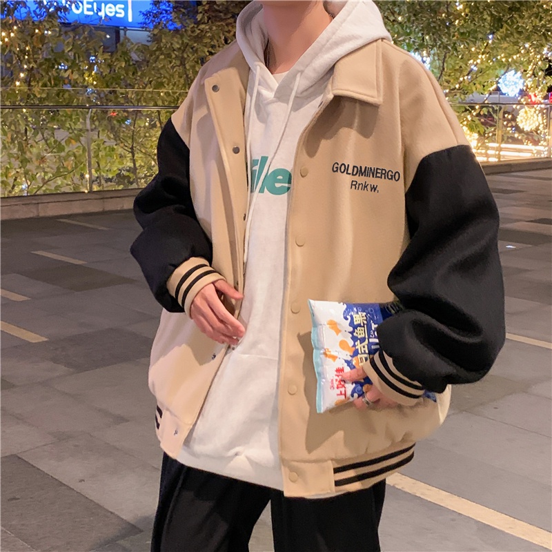 Áo bomber nam, Áo bóng chày nam oversize phong cách Hàn Quốc