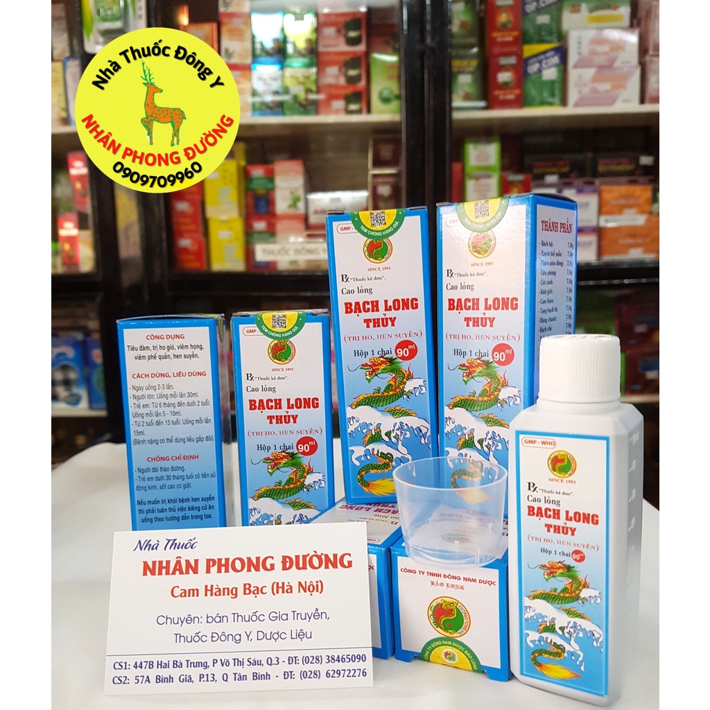 Siro Ho Bạch Long Thủy- Phạm Thiên Long, chai 90ml, hỗ trợ người bị ho gió, ho khan, ho có đờm