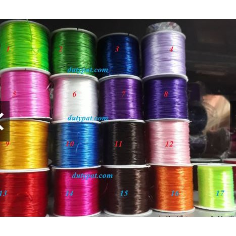 1cuộn dây cước lụa thun 10met đủ màu (chỉ 7k/1 cuộn)