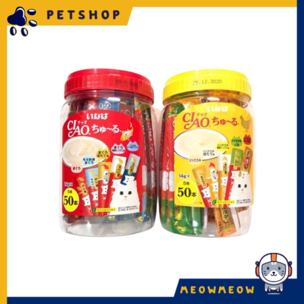 Súp thưởng Ciao thái cho mèo | Túi 20 thanh | Súp thưởng dinh dưỡng cho mèo.