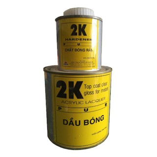 Combo 2 lon lớn-nhỏ dầu bóng 2K (nhỏ 250g và lớn 900g)