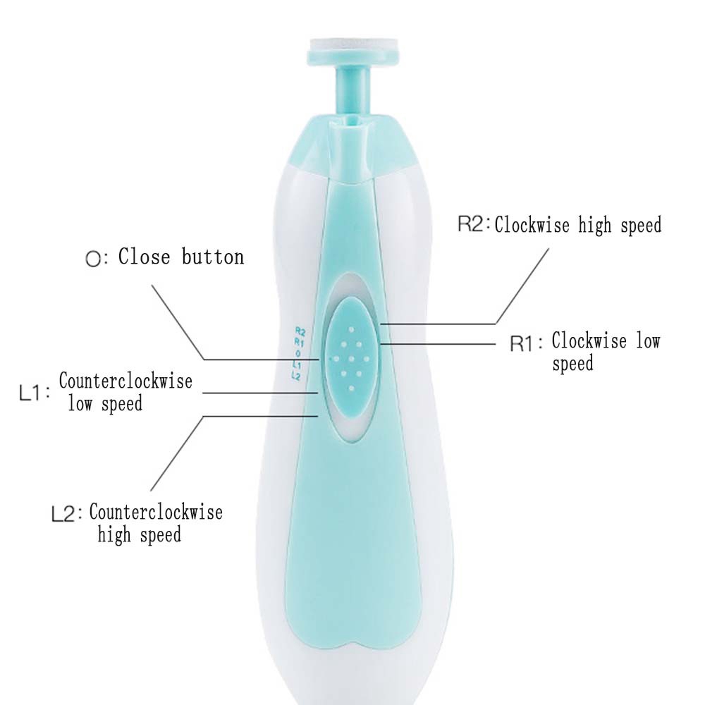 Newborn Safety Electric Nail Clipper Cutter Baby Nail Trimmer