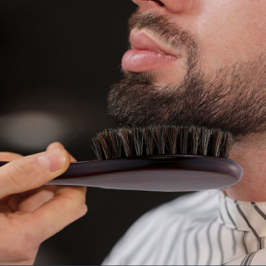 Chổi phủi tóc nam barber cán gỗ