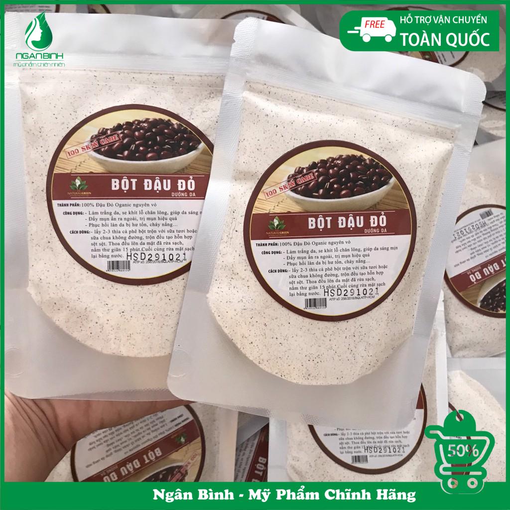 Bột đậu đỏ nguyên chất 100g,làm đẹp da,mờ thâm nám, tẩy tế bào chết, dưỡng da sáng mịn, hồng hào.