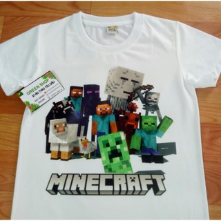 Áo thun trẻ em in hình minecraft cho bé trai /bé gái / vải thái s008