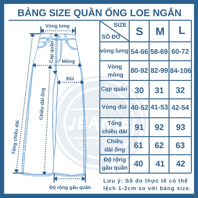 Quần jean ống loe JEANIE, quần bò ống loe lưng cao co giãn 4 chiều hàng VNXK cao cấp *